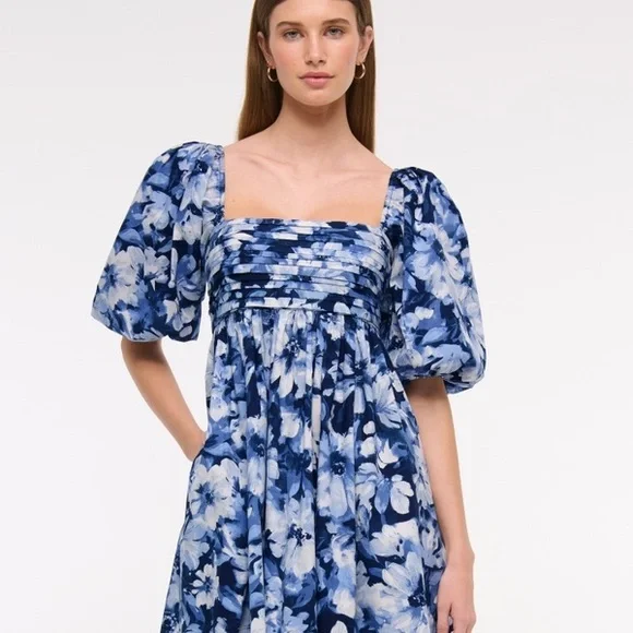 NWT Abercrombie & Fitch Emerson Poplin Puff Sleeve Mini, Size XL - Picture 10 of 10